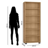 Kit 4 Gaveteiros Para Escritório Gávea Com Chave E 4 Livreiros Office Freijó Fosco - Móveis Leão - 7