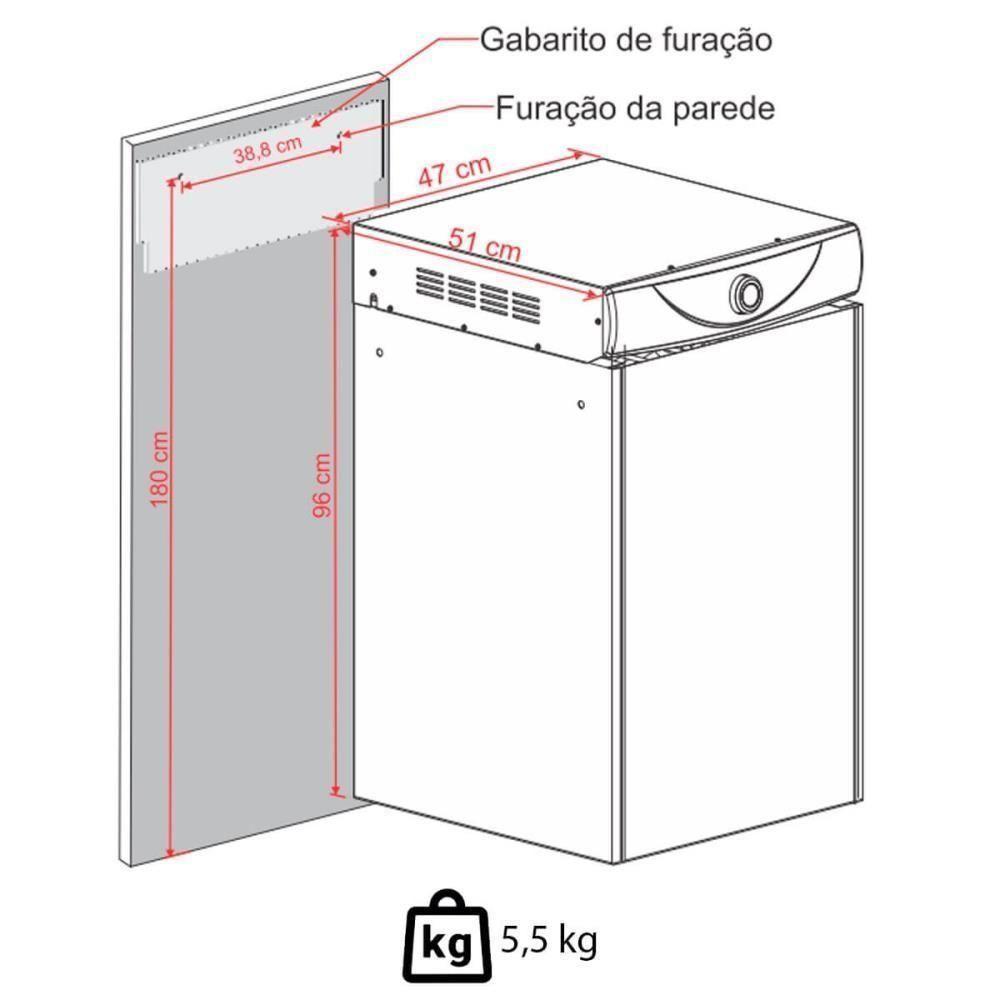 Secadora De Parede Fischer Super Ciclo 8 Kg Com Timer Contínuo Branco - 220V - 3