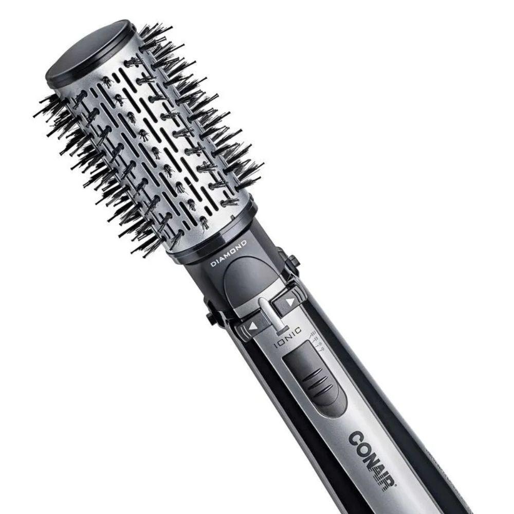 Escova Secadora Rotativa Conair Diamond Rotating 2735ABRB 900W Preto e Prata - 220V - 1