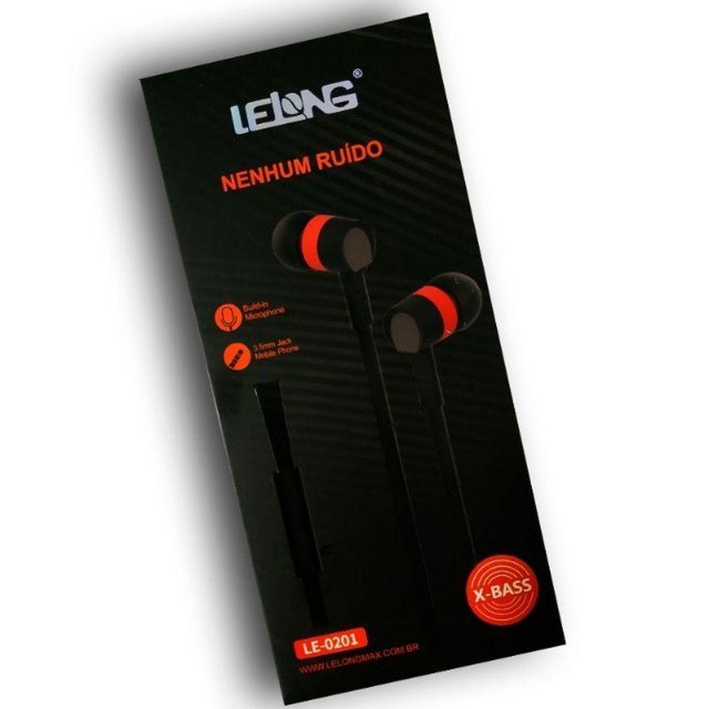 Fone De Ouvido Com Fio Com Microfone Lelong Preto - 3