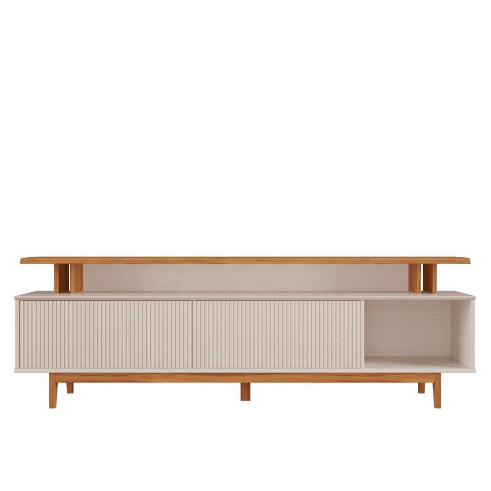 Rack Para Tv Até 75 Nt1385 Ripado Off White-freijó Notável Móveis Off White-freijó - 8