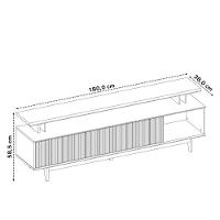 Rack Para Tv Até 75 Nt1385 Ripado Off White-freijó Notável Móveis Off White-freijó - 6