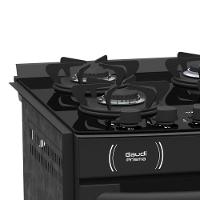 Fogão de Embutir 4 Bocas Venax Preto Gaudi 21978 | 25375 - Bivolt - 2