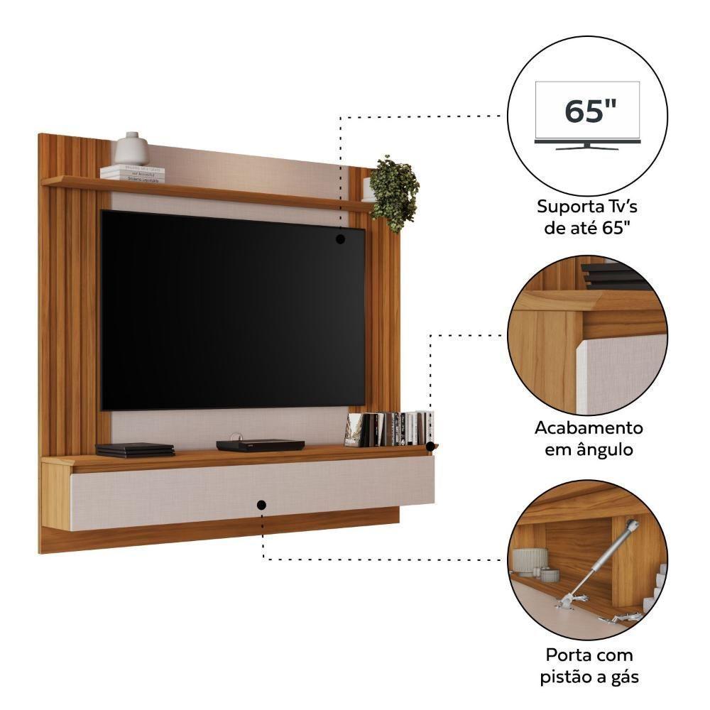 Painel Para Tv Até 65 Freijó-off White Notável Móveis Freijó-off White - 4