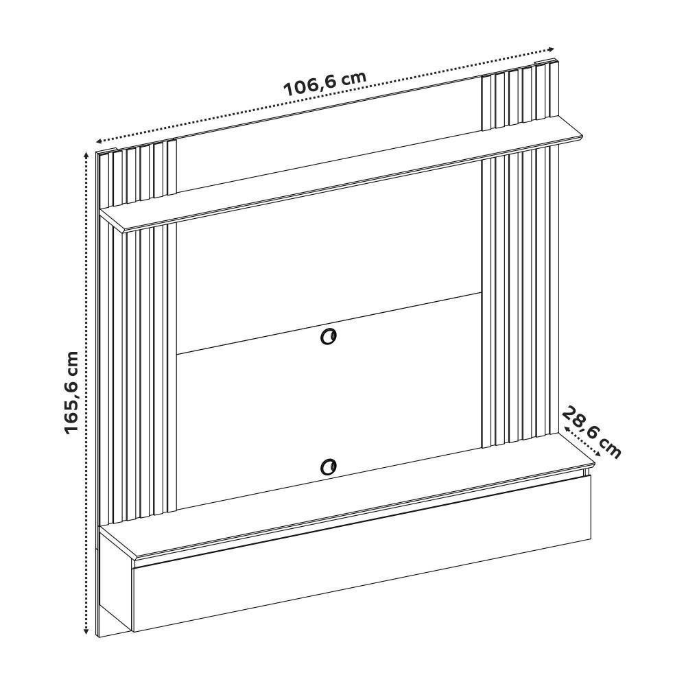Painel Para Tv Até 65 Freijó-off White Notável Móveis Freijó-off White - 5