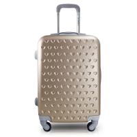 Kit Mala De Bordo E Necessaire Transparente Love Dourado - 2