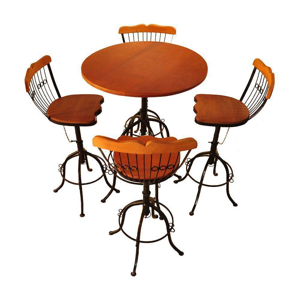 Mesa Bistrô 4 Lugares Ajustável Diâmetro 60 Cm - 1