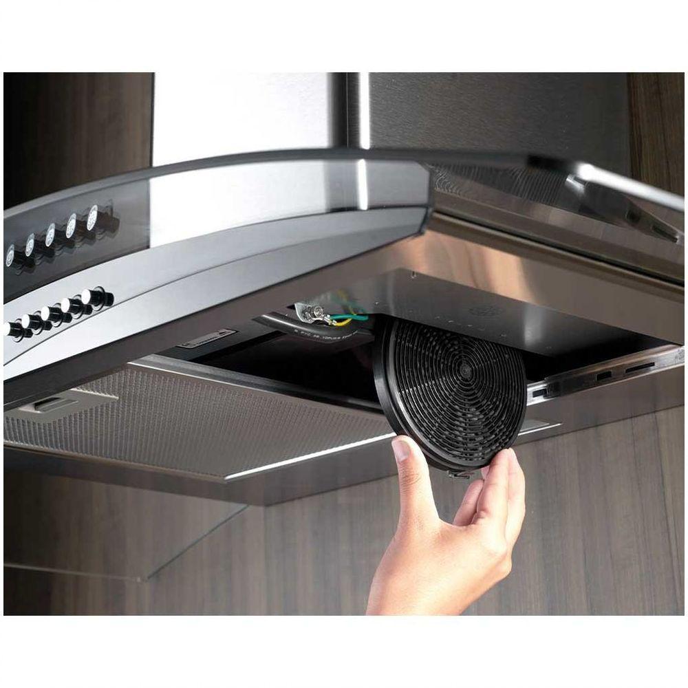 Coifa de Parede Fit 90 Cm Com Vidro Fischer Preto 220V - 5