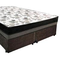 Cama Box Casal Suede Bipartido + Colchão Ortobom Iso Dupla Face 138x188x60 Marrom - 6