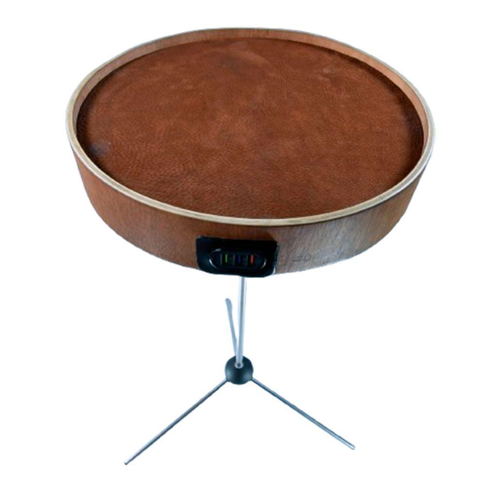 Mesa Lateral Usb Couro Camurça - 1