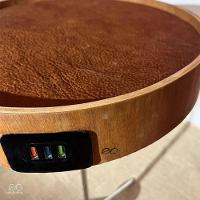 Mesa Lateral Usb Couro Camurça - 2