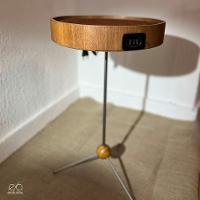 Mesa Lateral Usb Couro Camurça - 3