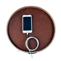 Mesa Lateral Usb Couro Camurça - 8