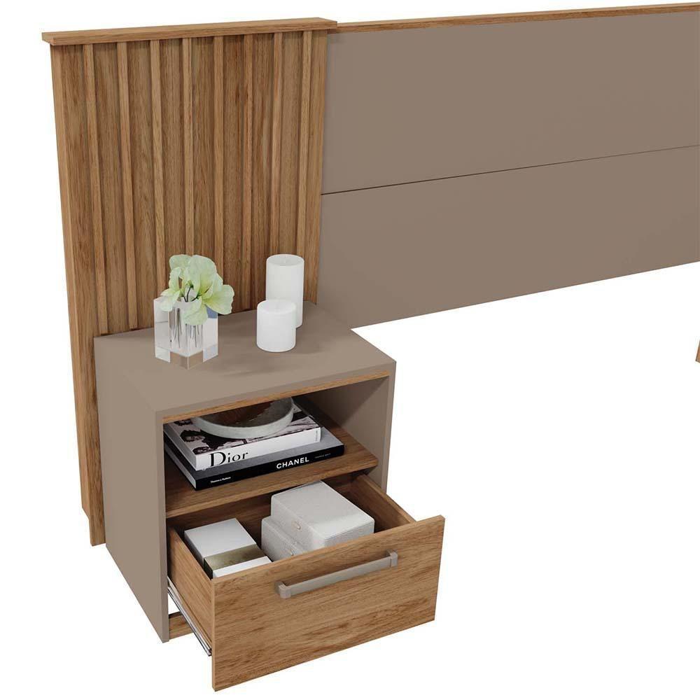 Cabeceira Casal-king Extensível Com 2 Mesas De Apoio Luck C01 Buriti-fendi - Mpozenato - 7