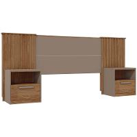 Cabeceira Casal-king Extensível Com 2 Mesas De Apoio Luck C01 Buriti-fendi - Mpozenato - 1