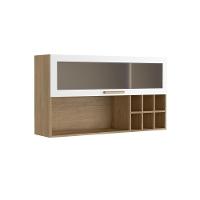 Cozinha Completa Com Pia 2 Gavetas Axé Bertolini - Branco/carvalho - 7