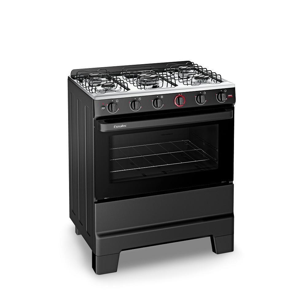 Fogão 5 Bocas Esmaltec Ideal Super Mesa Em Aço Inox Acendimento Automático Preto Bivolt F5IAB5121 - 2