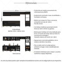 Cozinha Modulada Completa 357cm 6 Peças Com Balcão Para Cooktop Veneza Multimóveis Mp2272 Preto Dourado - 3