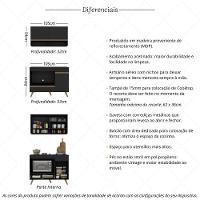 Armário De Cozinha Modulada Compacta 105cm Com Balcão Para Cooktop Veneza Multimóveis Mp2260 Preto Dourado - 3