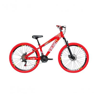 Bicicleta Aro 26 Vikingx Vermelho 21v Câmbios Shimano
