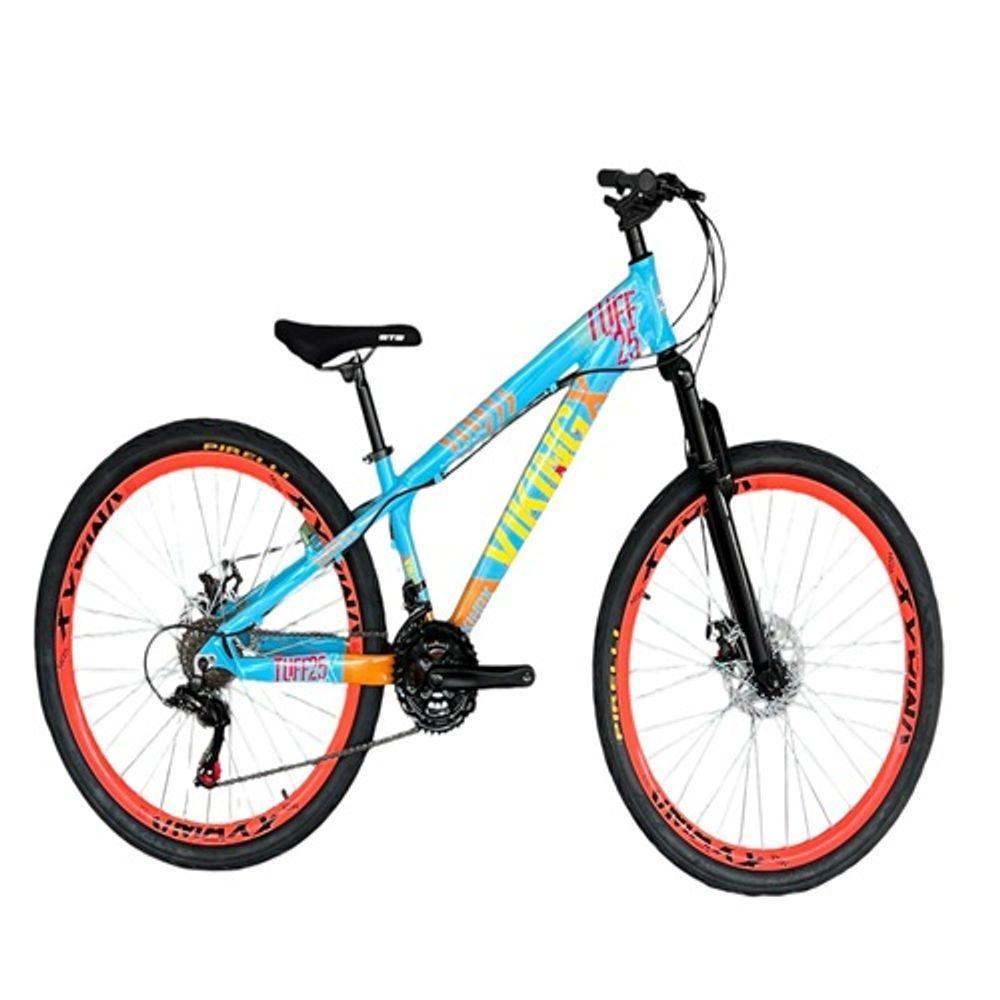 Bicicleta Vikingx Azul Laranja Aro 26 Câmbios Shimanos Aro Vmaxx - 1