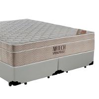Cama Box King Bipartido Sintético + Colchão Ortobom Airtech Molas Ensacadas 193x203x65 Branco - 5