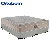 Cama Box King Bipartido Sintético + Colchão Ortobom Airtech Molas Ensacadas 193x203x65 Branco - 5