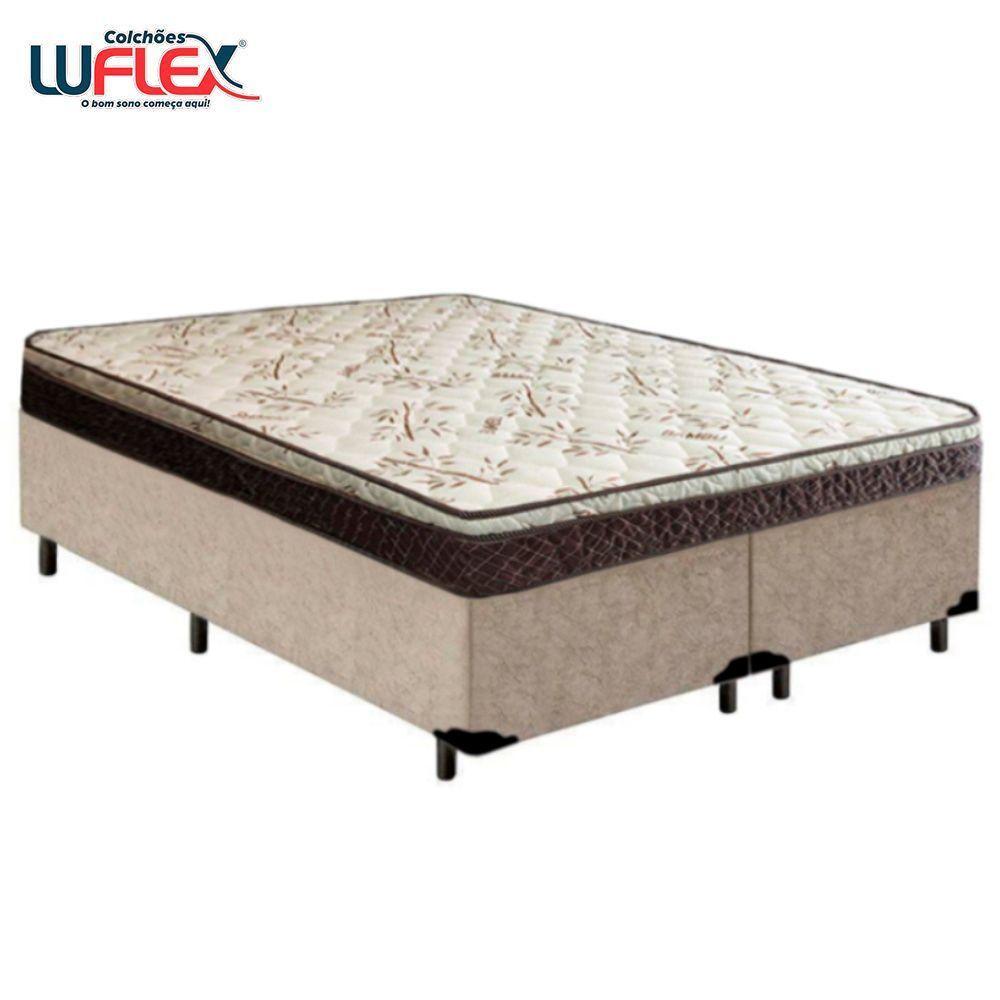Cama Box Queen Bipartido Suede + Colchão Elegance Ortopédico Espuma D33 Extra Firme 158x198x63 Bege - 6