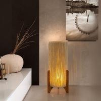 Luminaria Chão Milão Canhão Corda Sisal Sala Quarto Palha - 1