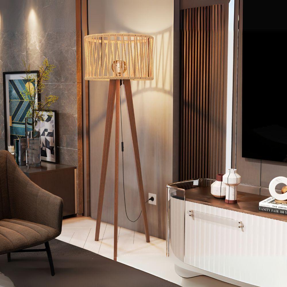 Luminaria Nobre Moderna Com Corda Nautica Ambietes Hall Sala - 2