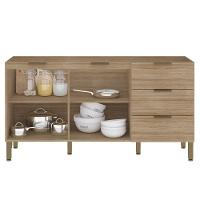 Balcão Gabinete Para Pia Sem Tampo 160cm Charm K02 Freijó - Mpozenato - 3