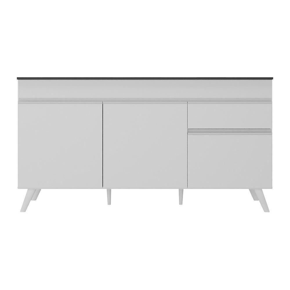 Balcão Cozinha Gabinete Pia 150cm 3 Portas 1 Gaveta Veneza Multimóveis V3740 Branco Branco - 2