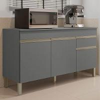 Balcão Gabinete Para Pia Com Tampo 150cm Lina K02 Gris - Mpozenato - 2