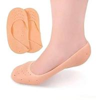 Protetor Meia Sapatilha Silicone Gel Para Pés Rachados E Ressecados Bege - 1