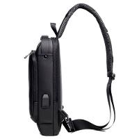 Mochila Anti Furto Transversal Cadeado Com Senha Saida Carregador Usb Resistente A Agua Preto - 2