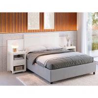 Cabeceira Com Criado-mudo Dinamarca Casal E Queen Ajustável Branco - 1