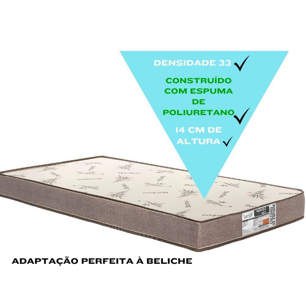 Beliche Robusto C/ 2 Colchões Confortáveis Kit Completo Branco - 6