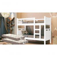 Beliche Robusto C/ 2 Colchões Confortáveis Kit Completo Branco - 1