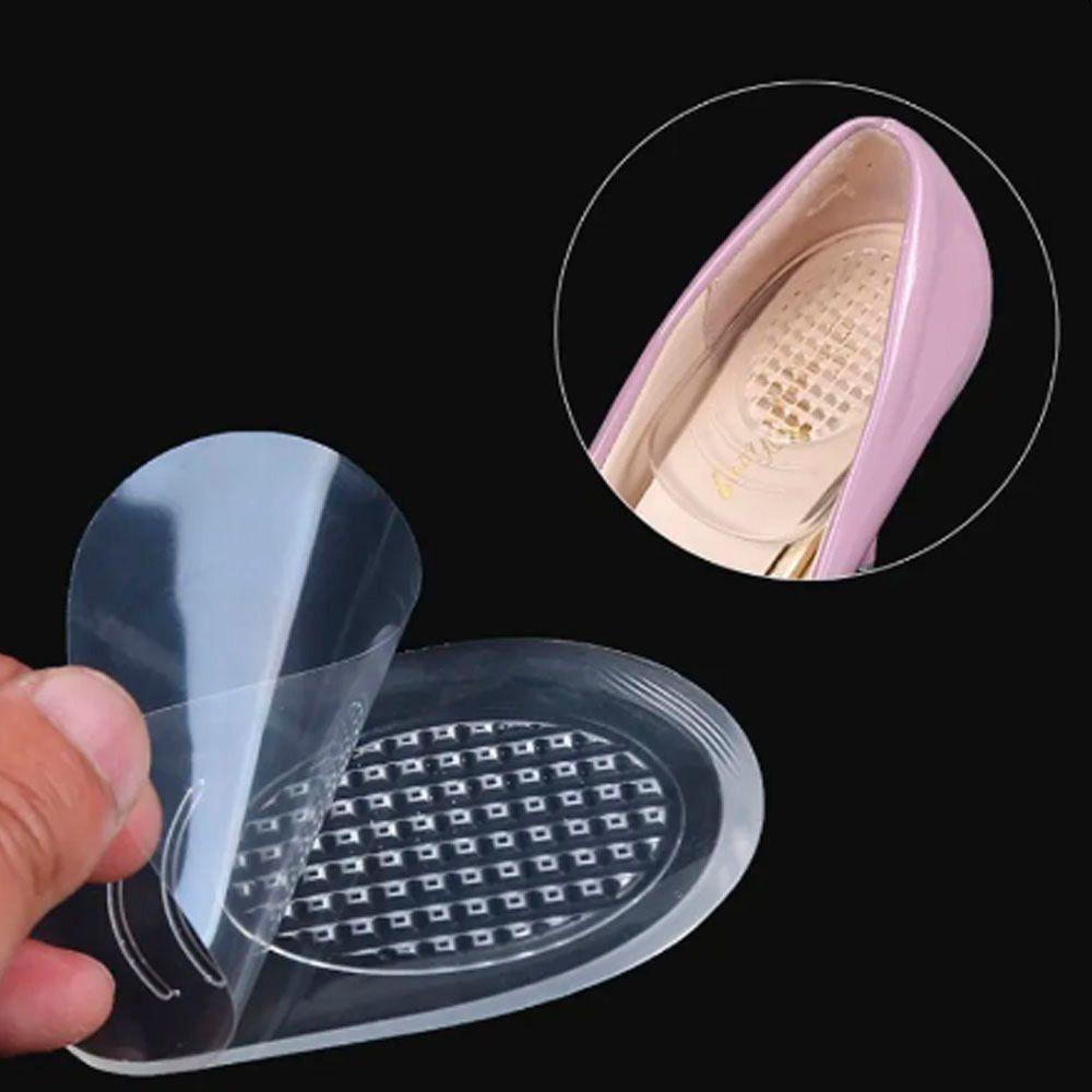 Par De Palmilhas Para Calcanhar Silicone Transparente Calcanheira Branco - 2