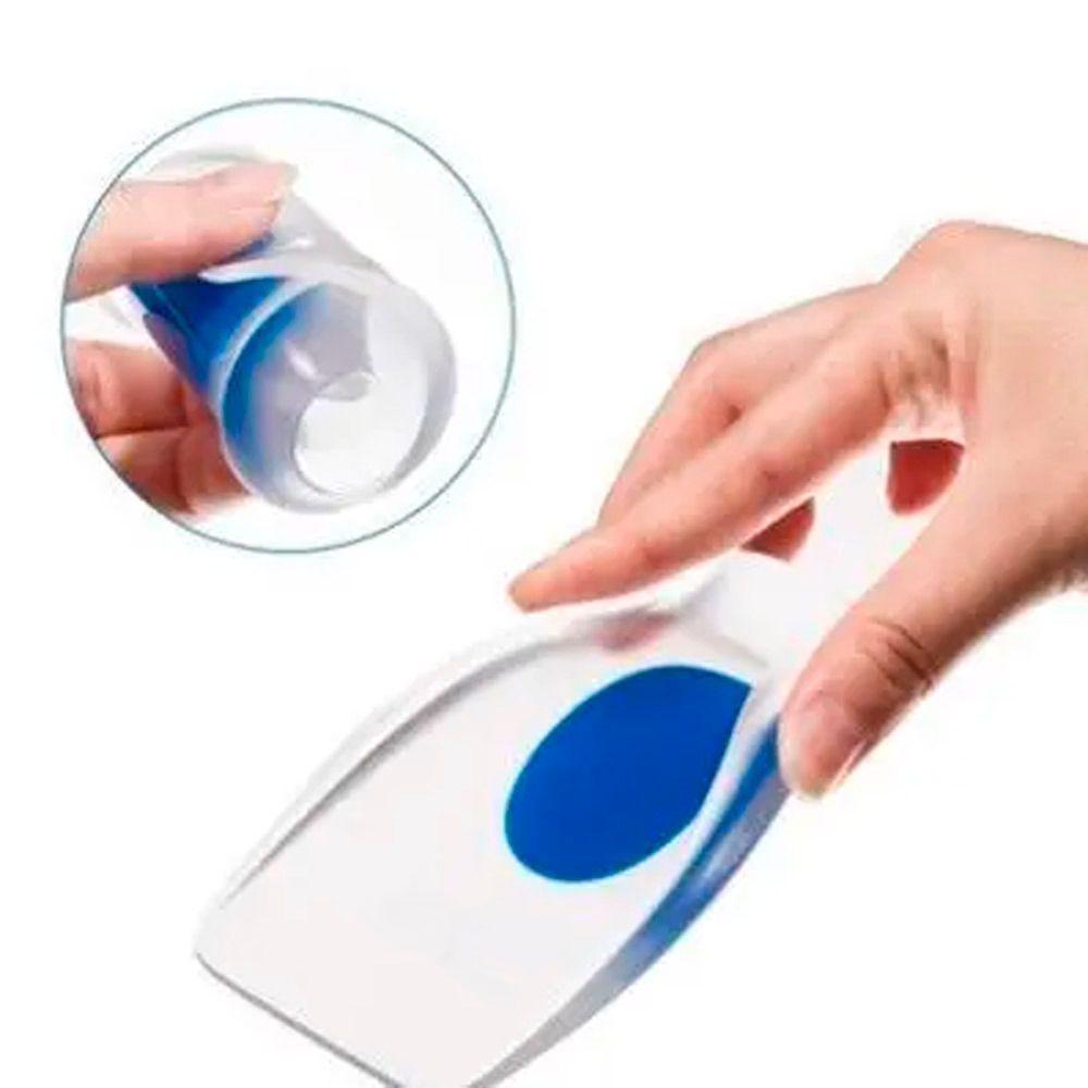 Palmilha Silicone Gel Ortopédica Calcanhar Calcanheira Branco - 5