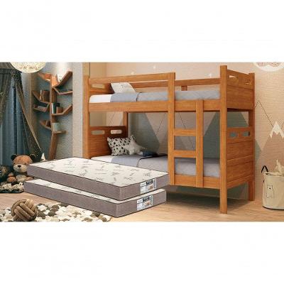 Beliche Robusto C/ 2 Colchões Confortáveis - Kit Completo Nature