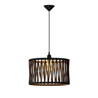 Pendente Nobre Preto Corda Náutica Luminaria Moderna