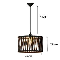 Pendente Nobre Preto Corda Náutica Luminaria Moderna - 3