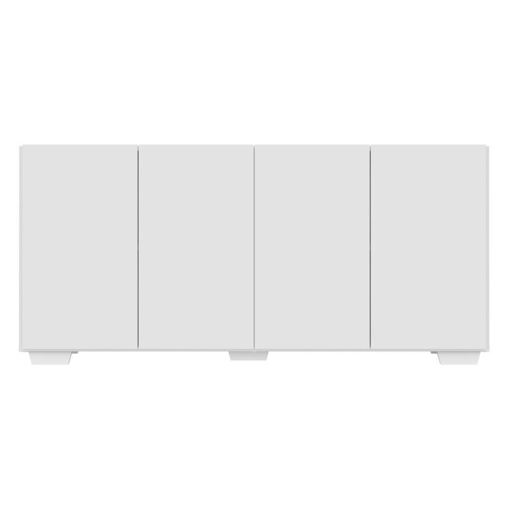 Aparador Buffet 4 Portas Com Pés Quadrados Branco - 4