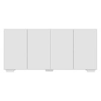 Aparador Buffet 4 Portas Com Pés Quadrados Branco