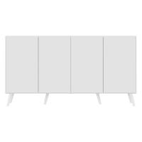 Aparador Buffet 4 Portas Retrô Veneza Multimóveis V3556 Branco Branco - 3