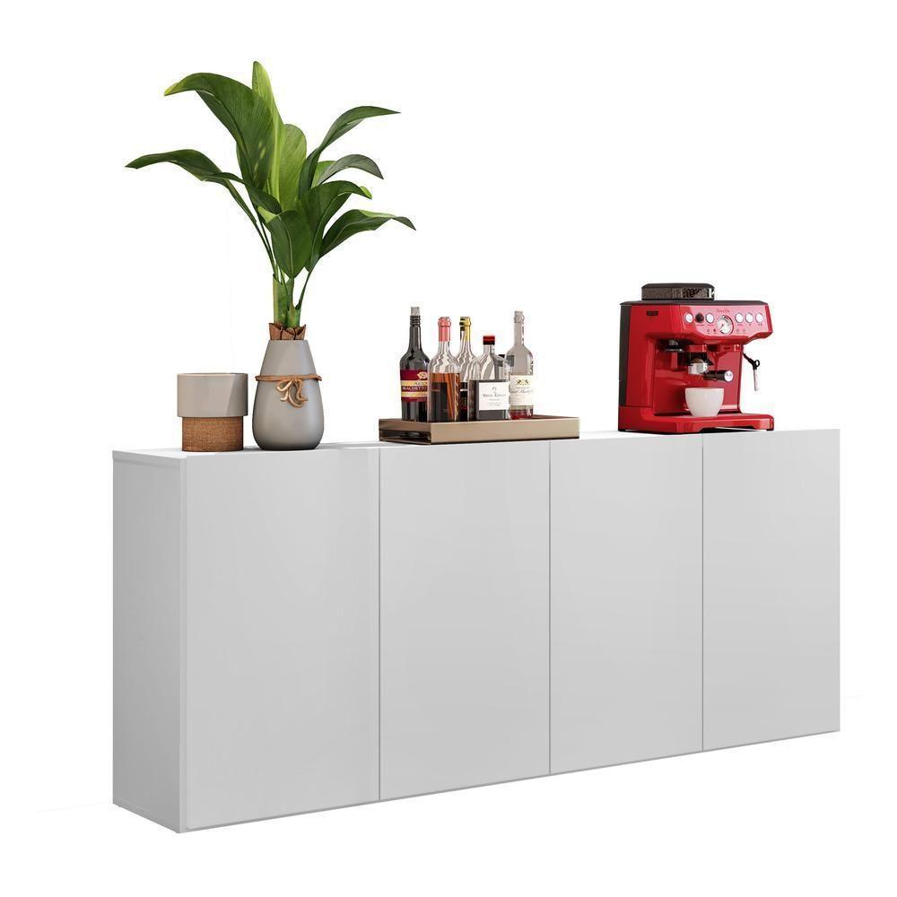 Aparador Buffet 4 Portas Veneza Multimóveis V3555 Branco Branco - 1