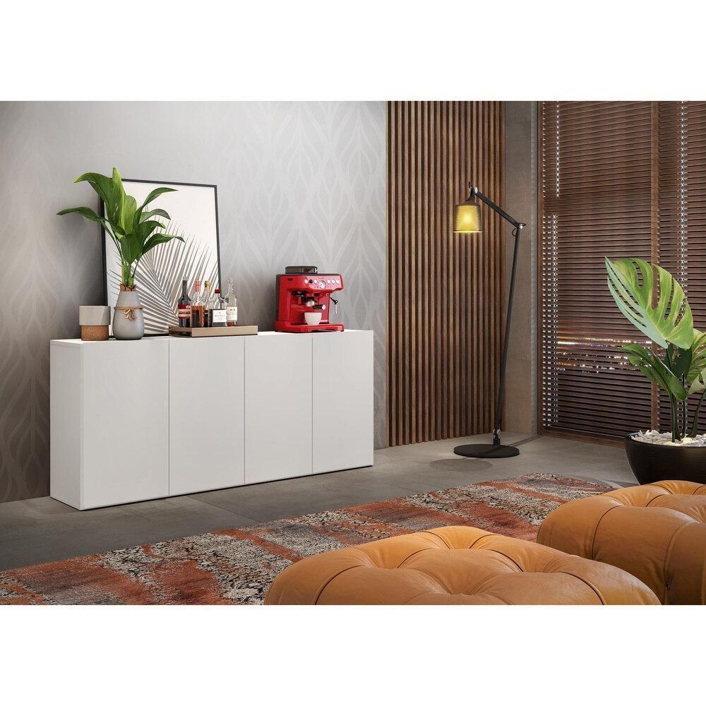 Aparador Buffet 4 Portas Veneza Multimóveis V3555 Branco Branco - 2