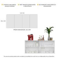 Aparador Buffet 4 Portas Veneza Multimóveis V3555 Branco Branco - 7