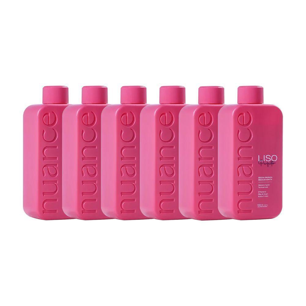 Kit 6 Escovas Progressivas Nuance Liso Perfeito Orgânica 1 Litro - 1